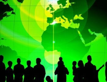 viele Menschen auf der Erde