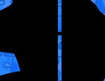 Menschen vor blauem Hintergrund