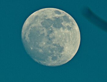 der Mond mit blauen Hintergrund