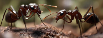 2 Ameisen in Großaufnahme