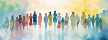 Menschen in Aquarell