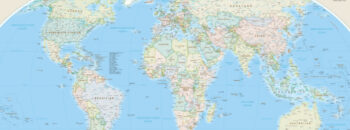 realistische Weltkarte